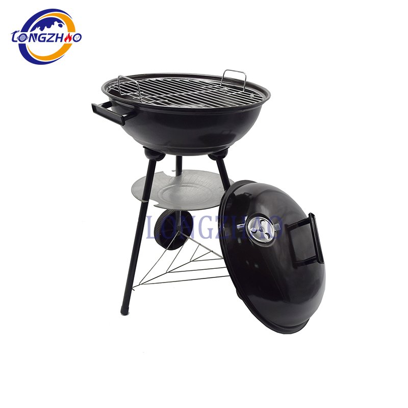 Black on Black  -  built in stainless steel charcoal grill